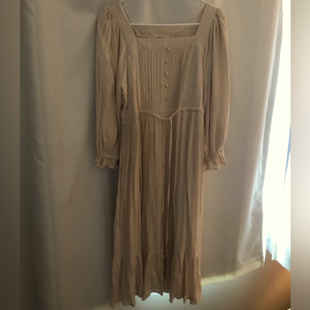 Cream midi dress